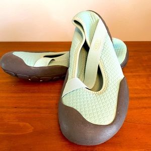 Keen turquoise Mary Janes 10